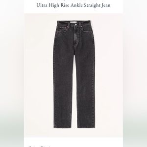 Abercrombie Curve love ultra high rise ankle straight jeans 27L 🤍